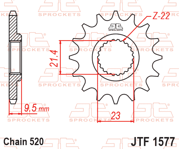 FRONT SPROCKET JTF1577.15 JT