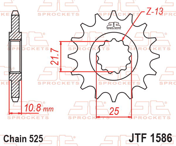 FRONT SPROCKET JTF1586.17 JT