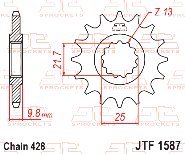 FRONT SPROCKET JTF1587.20 JT