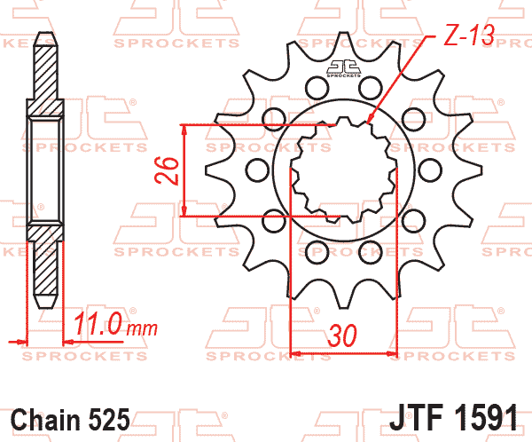 FRONT SPROCKET JTF1591.16 JT