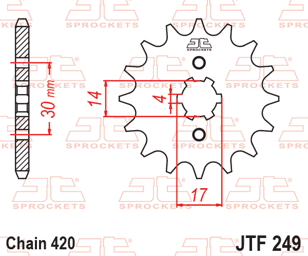 FRONT SPROCKET JTF249.14 420