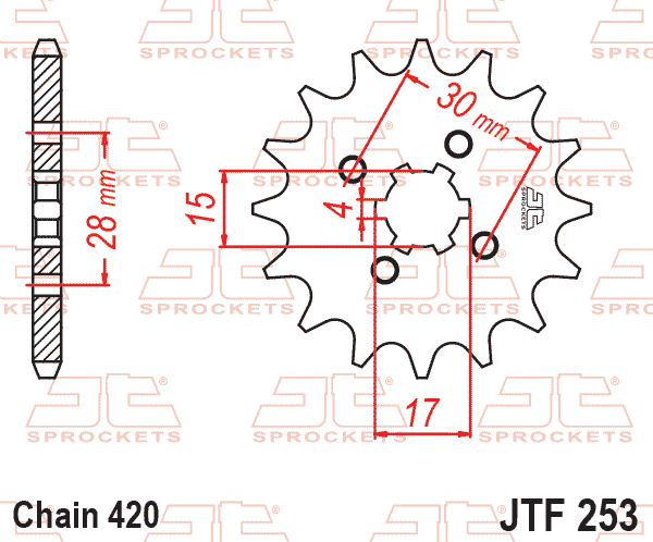 FRONT SPROCKET JTF253.14 JT