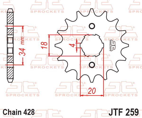 FRONT SPROCKET JTF259.14 JT