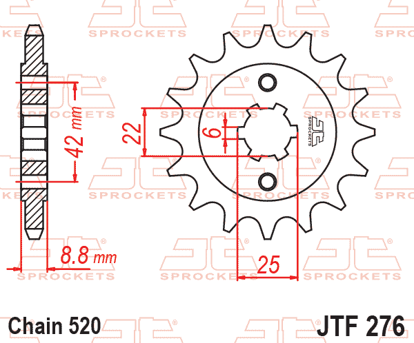 FRONT SPROCKET JTF276.16 JT JTF276