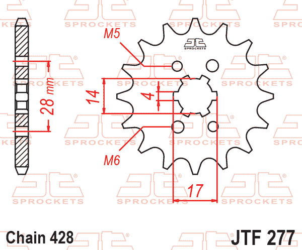 FRONT SPROCKET JTF277.14 JT