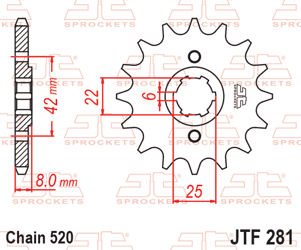 FRONT SPROCKET JTF281.13 JT