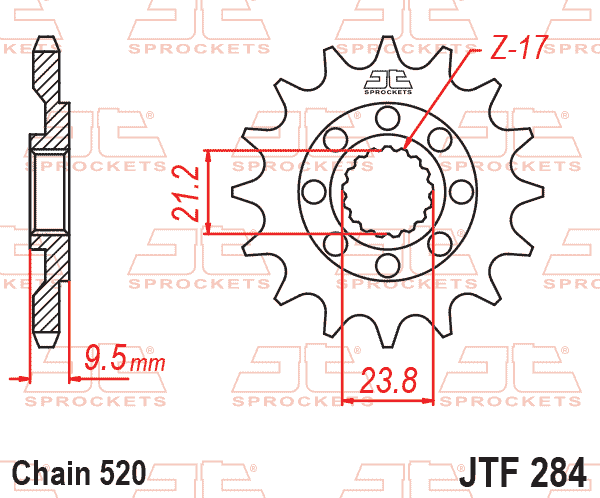 FRONT SPROCKET JTF284.12 JT