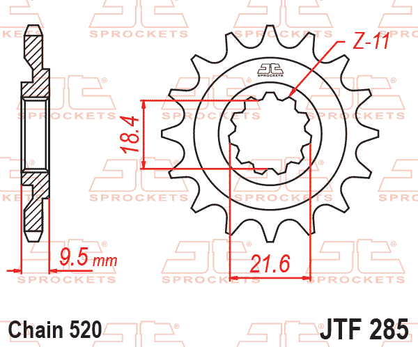FRONT SPROCKET JTF285.15 JT