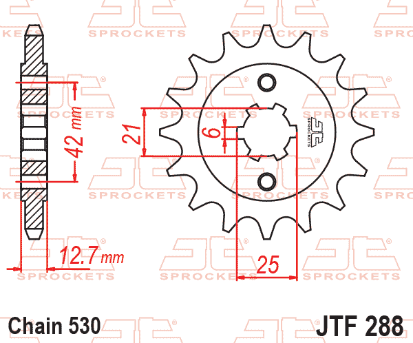FRONT SPROCKET JTF288.17 JT
