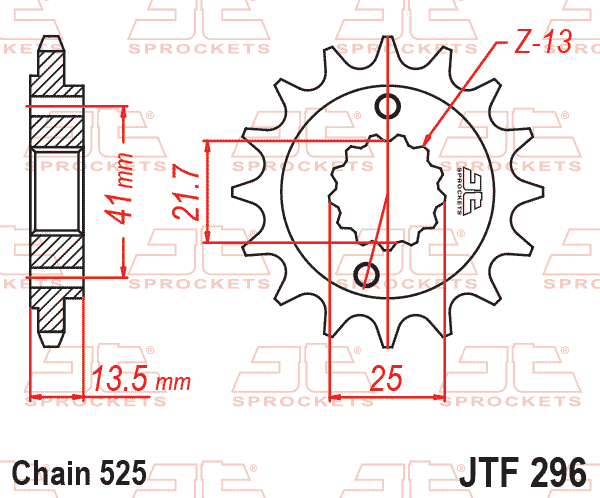 FRONT SPROCKET JTF296.15 JT JTF29615