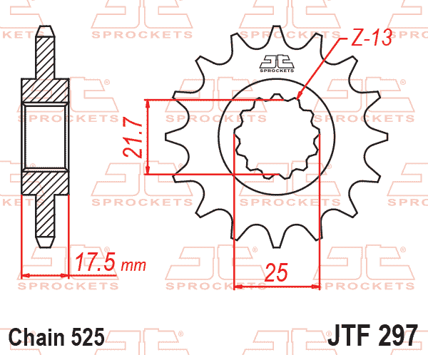 FRONT SPROCKET JTF297.14 JT