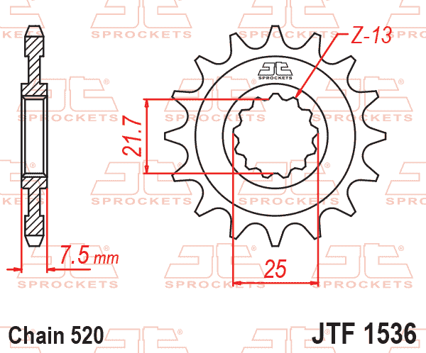 FRONT SPROCKET JTF1536.15 JT