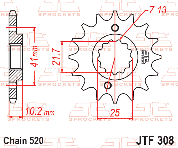 FRONT SPROCKET JTF308.15 JT