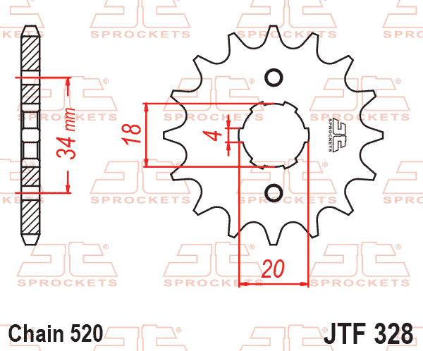 FRONT SPROCKET JTF328.14 JT