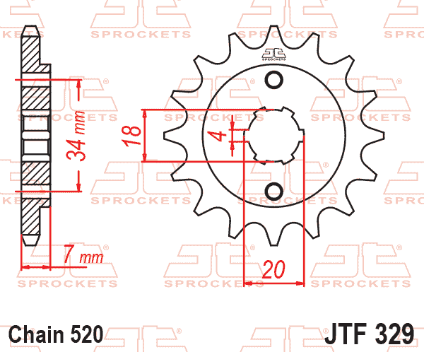 FRONT SPROCKET JTF329.13 JT