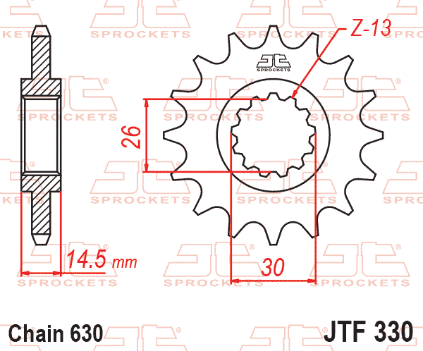 FRONT SPROCKET JTF330.15 JT