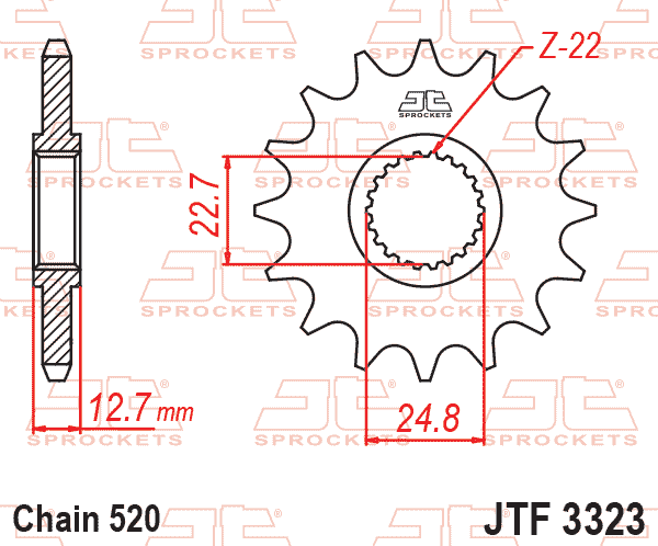 FRONT SPROCKET JTF3323.22 JT