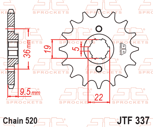 FRONT SPROCKET JTF337.14 JT JTF1350.14