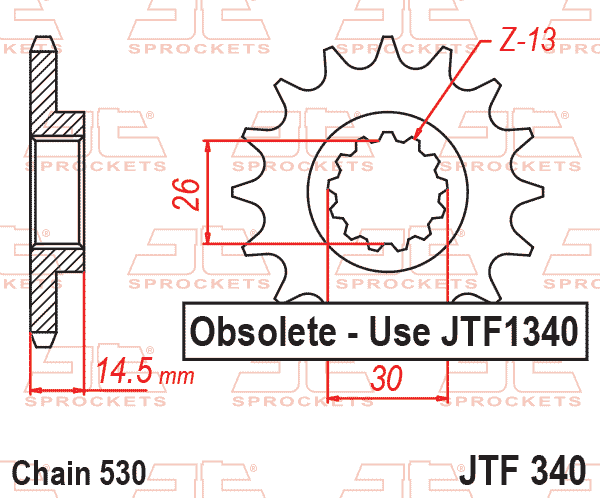 FRONT SPROCKET JTF340.18 JT