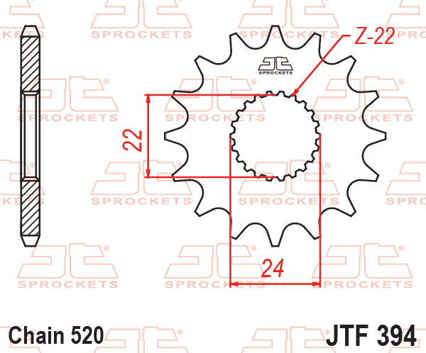 FRONT SPROCKET JTF394.14 JT
