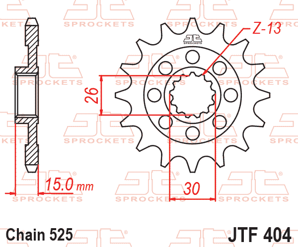 FRONT SPROCKET JTF404.16 JT