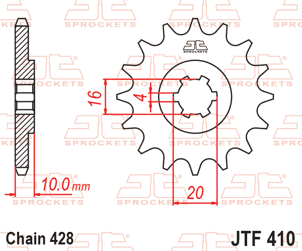 FRONT SPROCKET JTF410.14 JT