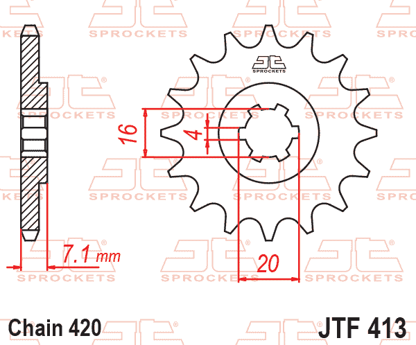 FRONT SPROCKET JTF413.12 JT