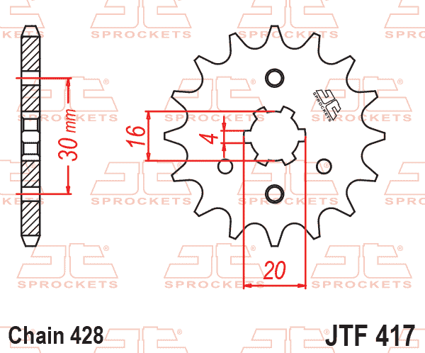 FRONT SPROCKET JTF417.14 JT