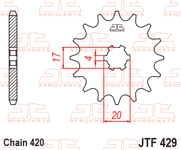 FRONT SPROCKET JTF429.12 JT