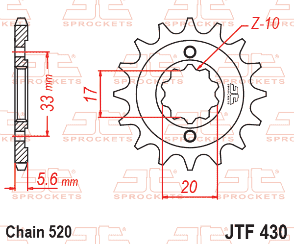 FRONT SPROCKET JTF430.13 JT
