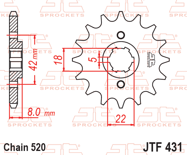 FRONT SPROCKET JTF431.14 JT