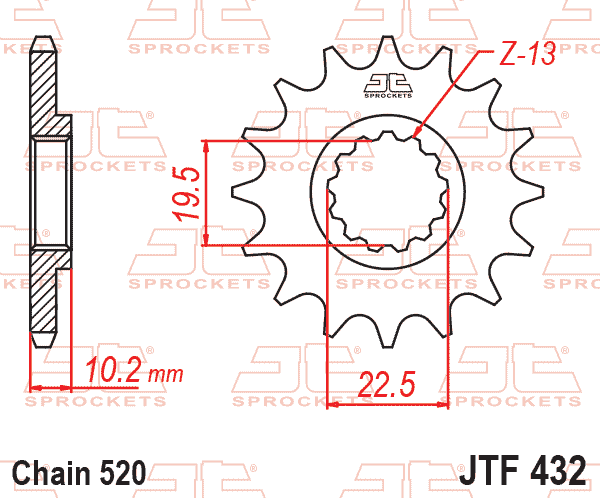 FRONT SPROCKET JTF432.12 JT