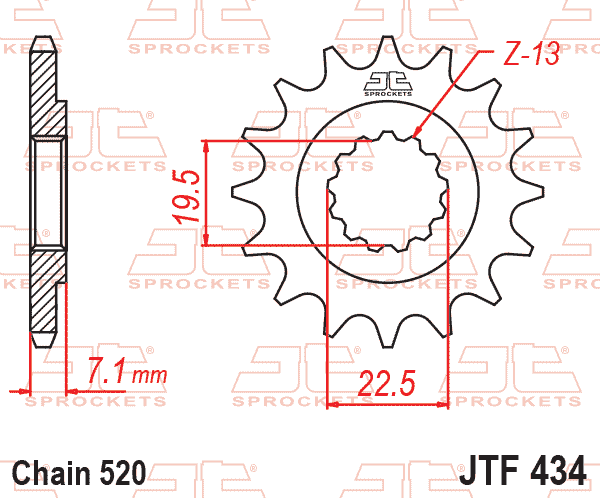 FRONT SPROCKET JTF434.14 JT