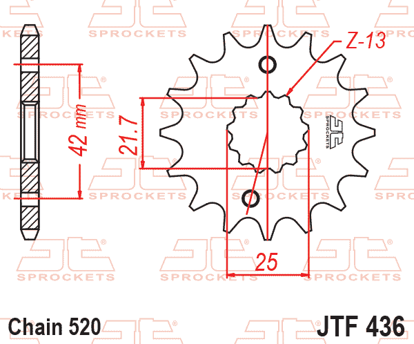 FRONT SPROCKET JTF436.15 JT