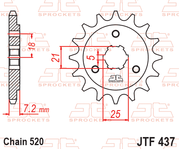 FRONT SPROCKET JTF437.16 JT JTF43716