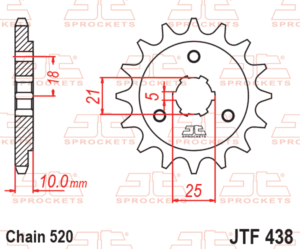 FRONT SPROCKET JTF438.14 JT