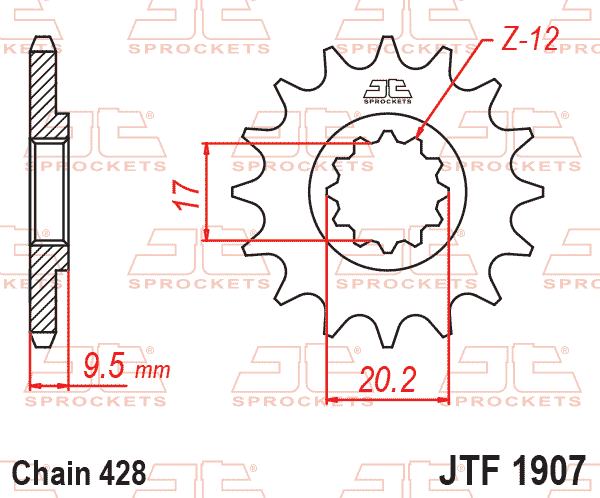FRONT SPROCKET JTF1907.13 JT