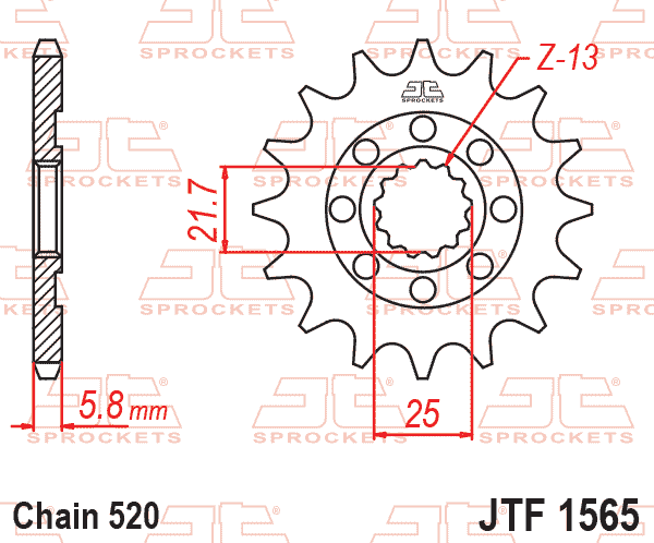 FRONT SPROCKET JTF1565.12 JT SF1565-12