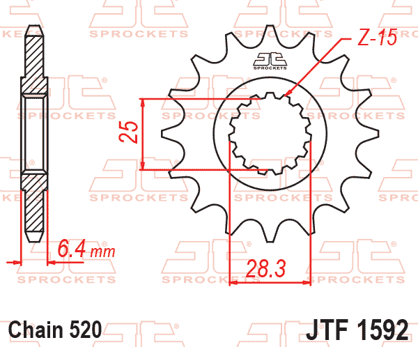 FRONT SPROCKET JTF1592.14 JT