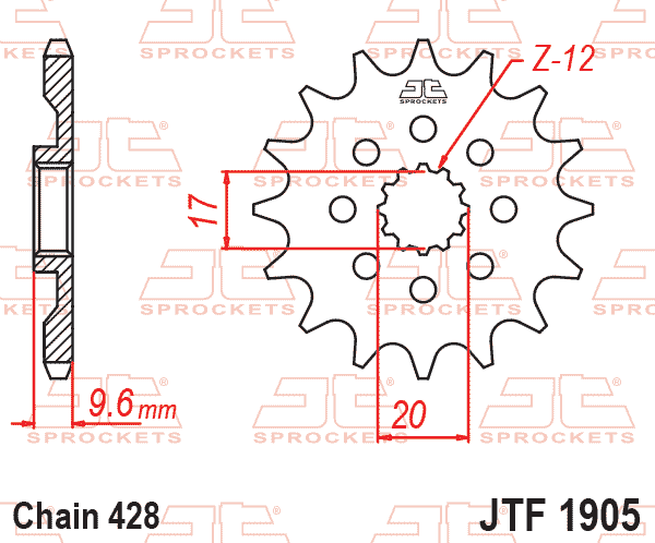FRONT SPROCKET JTF1905.14, JT