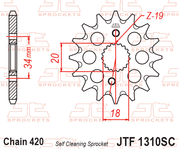 FRONT SPROCKET JTF1310.15SC