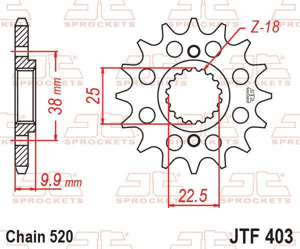 FRONT SPROCKET JTF403.14 JT
