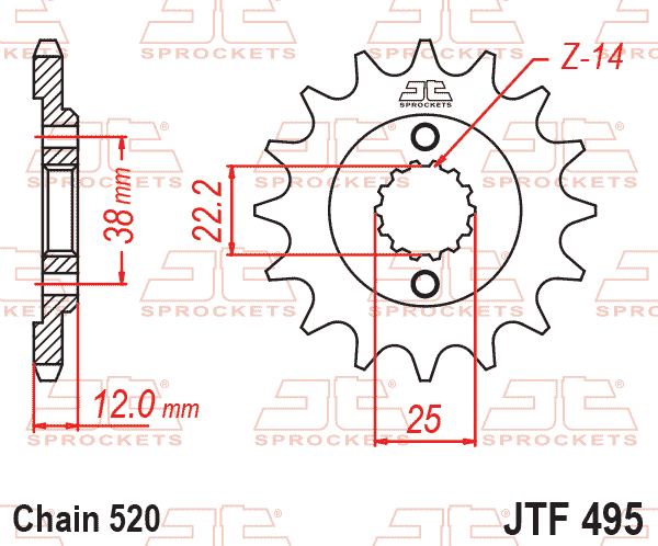 FRONT SPROCKET JTF495.15 JT