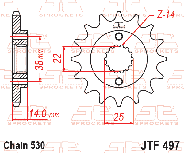 FRONT SPROCKET JTF497.15 JT