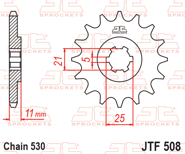 FRONT SPROCKET JTF508.15 JT