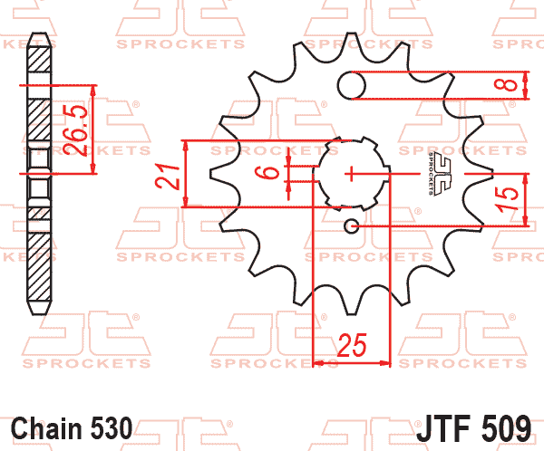 FRONT SPROCKET JTF509.15 JT