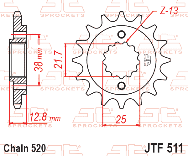 FRONT SPROCKET JTF511.14 JT