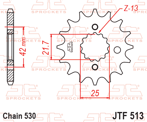 FRONT SPROCKET JTF513.16 JT