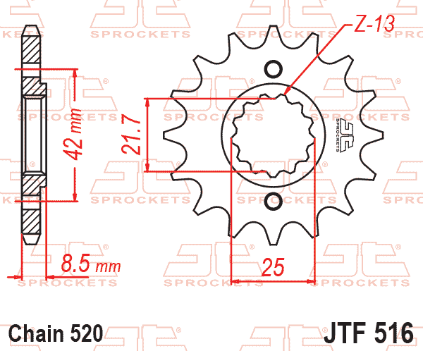 FRONT SPROCKET JTF516.16 JT