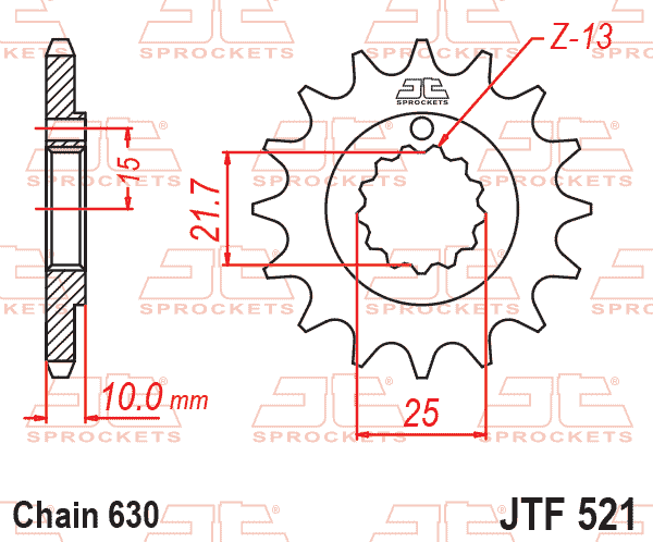 FRONT SPROCKET JTF521.15 JT